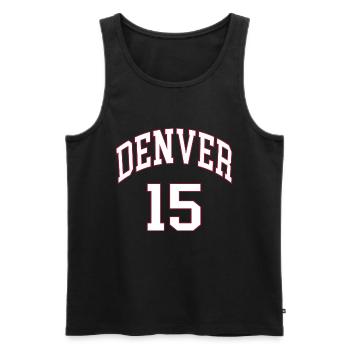 Denver 15 - Men's Premium Organic Tank Top - black - Front - AI Model Male 178 light (178cm)