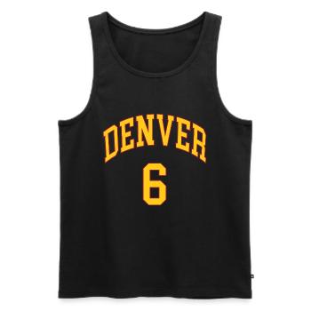 Denver 6 - Débardeur bio Premium Homme - noir - Devant - AI Model Male 178 light (178cm)