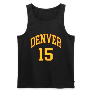 Denver 15 - Men's Premium Organic Tank Top - black - Front - AI Model Male 178 light (178cm)