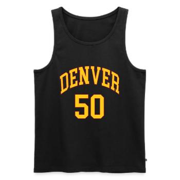Denver 50 - Débardeur bio Premium Homme - noir - Devant - AI Model Male 178 light (178cm)