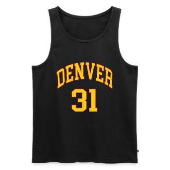 Denver 31 - Débardeur bio Premium Homme - noir - Devant - AI Model Male 178 light (178cm)