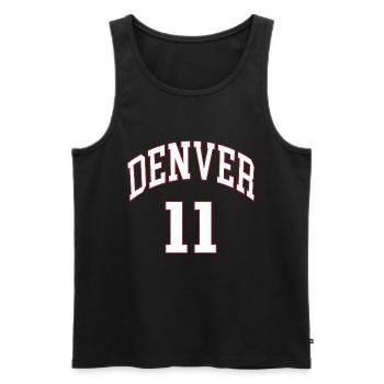 Denver 11 - Débardeur bio Premium Homme - noir - Devant - AI Model Male 178 light (178cm)
