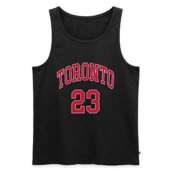 Toronto 23 - Débardeur bio Premium Homme - noir - Devant - Michal (187cm)
