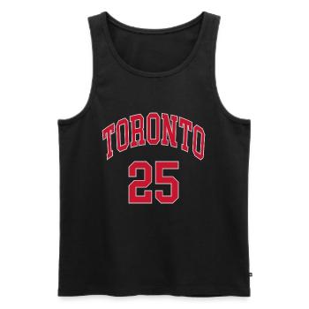 Toronto 25 - Männer Premium Bio Tank Top - Schwarz - Vorne - Michal (187cm)