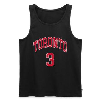 Toronto 3 - Männer Premium Bio Tank Top - Schwarz - Vorne - Michal (187cm)