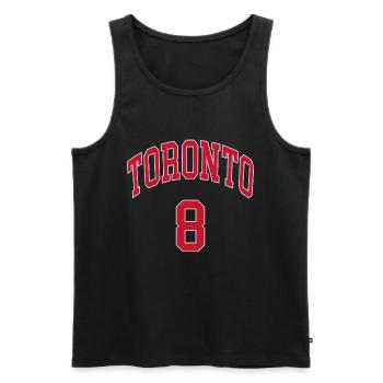 Toronto 8 - Männer Premium Bio Tank Top - Schwarz - Vorne - Michal (187cm)