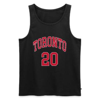 Toronto 20 - Männer Premium Bio Tank Top - Schwarz - Vorne - Michal (187cm)