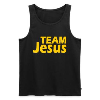 Team jesus - Männer Premium Bio Tank Top - Schwarz - Vorne - AI Model Male 178 light (178cm)