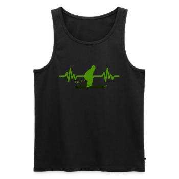 Heartbeat Ski Ski freestyle - Débardeur bio Premium Homme - noir - Devant - Michal (187cm)