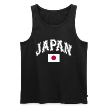 Drapeau du Japon - Débardeur bio Premium Homme - noir - Devant - AI Model Male 178 light (178cm)