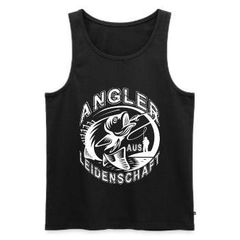 Angeln Anglerspruch lustiger Angler Spruch Fischer - Männer Premium Bio Tank Top - Schwarz - Vorne - AI Model Male 178 light (178cm)