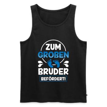 Zum Großen Bruder Befördert Nachwuchs - Männer Premium Bio Tank Top - Schwarz - Vorne - Michal (187cm)