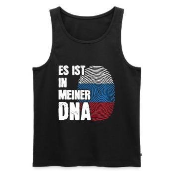 Russland DNA Russe Russin Geschenk Russisch - Männer Premium Bio Tank Top - Schwarz - Vorne - Michal (187cm)