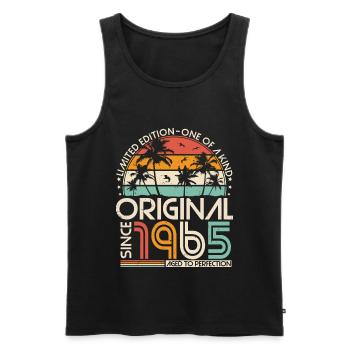 Original 1965 Vintage Jahrgang Geburtstag Retro - Männer Premium Bio Tank Top - Schwarz - Vorne - Michal (187cm)