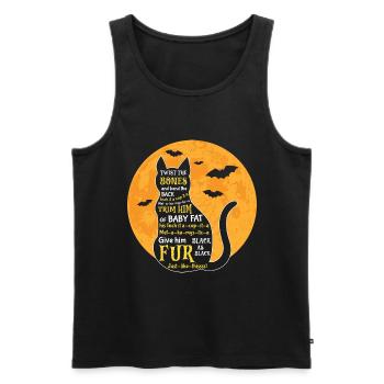 Halloween Katze Hexe - Männer Premium Bio Tank Top - Schwarz - Vorne - AI Model Male 178 light (178cm)