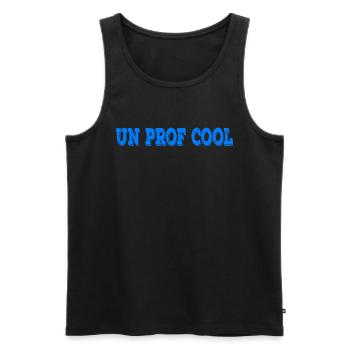 Un Prof Cool Ein cooler Französisch Lehrer - Männer Premium Bio Tank Top - Schwarz - Vorne - AI Model Male 178 light (178cm)