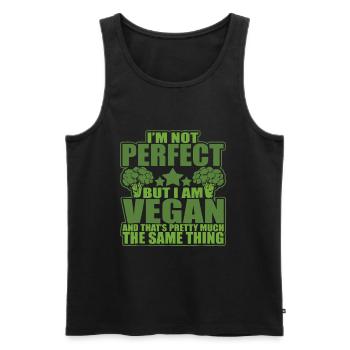 I Am A Vegan - Men's Premium Organic Tank Top - black - Front - Michal (187cm)