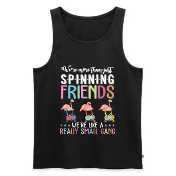 Plus que la chemise d'intérieur Snpinning Friends Flamingos - Débardeur bio Premium Homme - noir - Devant - AI Model Male 178 light (178cm)