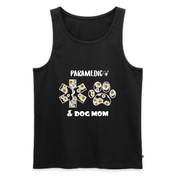 Paramedic and Dog Mom Cute Flowers Gift for Women - Männer Premium Bio Tank Top - Schwarz - Vorne - AI Model Male 178 light (178cm)