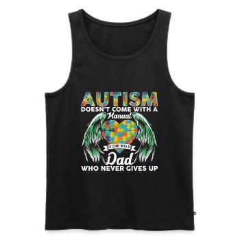 Autism Doesn’t Come With A Manual Comes With A Dad - Débardeur bio Premium Homme - noir - Devant - AI Model Male 178 light (178cm)