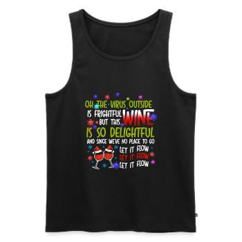 Christmas Wine Woman T Shirt - Männer Premium Bio Tank Top - Schwarz - Vorne - AI Model Male 178 light (178cm)
