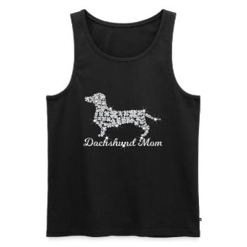 Bling Dachshund Mom - Männer Premium Bio Tank Top - Schwarz - Vorne - Michal (187cm)