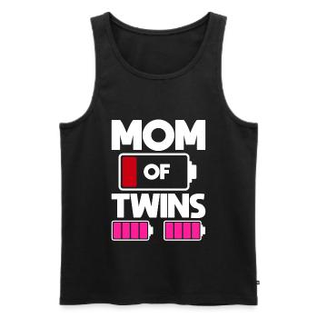 Mom of Twins Funny Mom Life - Men's Premium Organic Tank Top - black - Front - AI Model Male 178 light (178cm)