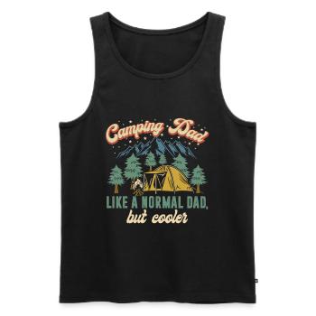 Camping Dad Like A Normal Dad But Cooler - Men's Premium Organic Tank Top - black - Front - AI Model Male 178 light (178cm)