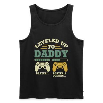 Leveled Up To Daddy Player 1 Player 2 Joining - Männer Premium Bio Tank Top - Schwarz - Vorne - AI Model Male 178 light (178cm)
