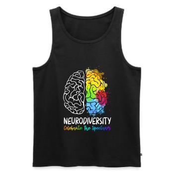 Neurodiversity Celebrate The Spectrum - Männer Premium Bio Tank Top - Schwarz - Vorne - AI Model Male 178 light (178cm)