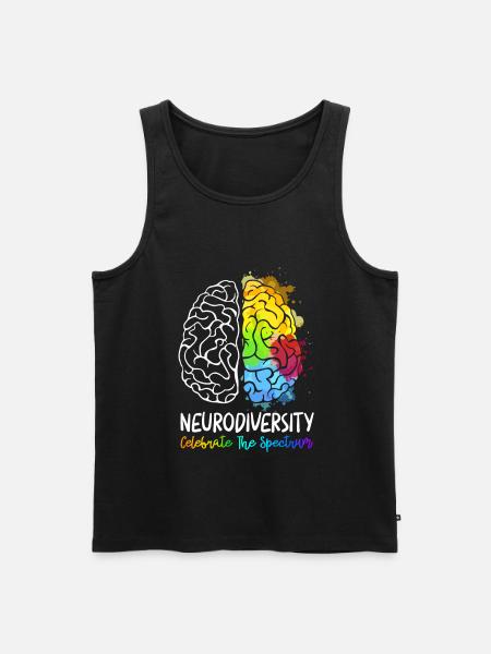 Neurodiversity Celebrate The Spectrum - Men's Premium Organic Tank Top - black