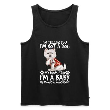 I'm Not A Dog I'm A Baby Funny Maltese - Männer Premium Bio Tank Top - Schwarz - Vorne - Michal (187cm)