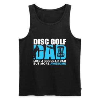 Disc Golf Dad Like A Regular Dad But More Awesome - Männer Premium Bio Tank Top - Schwarz - Vorne - AI Model Male 178 light (178cm)