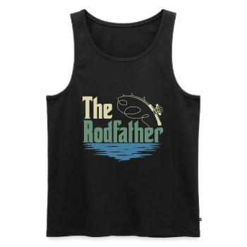 The Rodfather Fishing Rod - Débardeur bio Premium Homme - noir - Devant - Michal (187cm)