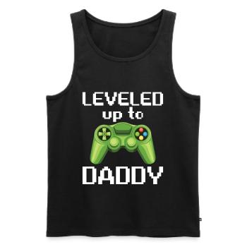 Leveled Up To Daddy Baby Matching - Männer Premium Bio Tank Top - Schwarz - Vorne - Michal (187cm)