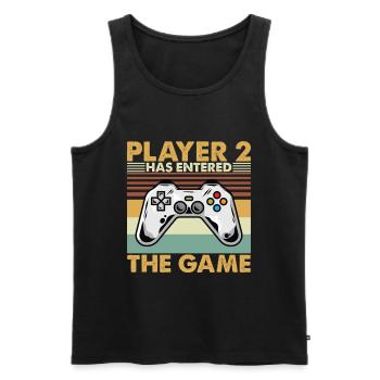 Player 2 Has Entered The Game - Débardeur bio Premium Homme - noir - Devant - Michal (187cm)