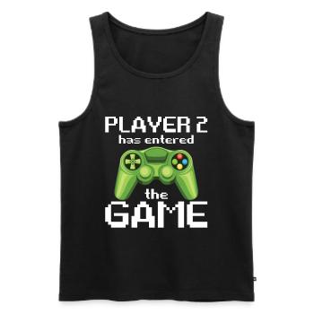 Player 2 Has Entered The Game - Débardeur bio Premium Homme - noir - Devant - Michal (187cm)