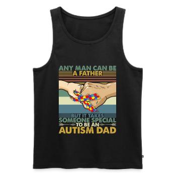 Special Autism Dad Vintage - Men's Premium Organic Tank Top - black - Front - Michal (187cm)