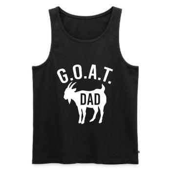 Goat Dad Matching - Männer Premium Bio Tank Top - Schwarz - Vorne - AI Model Male 178 light (178cm)