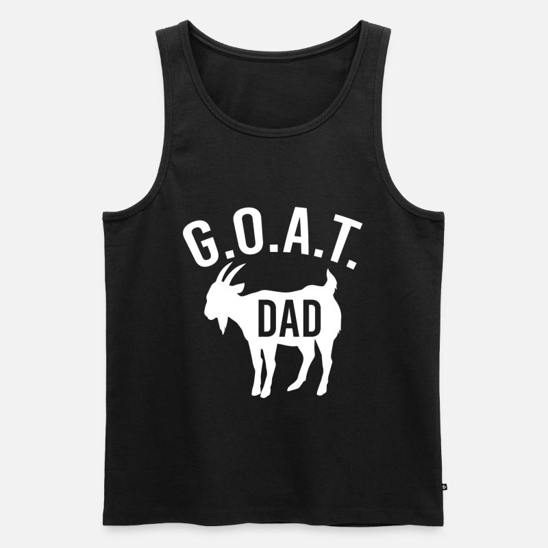 Goat Dad Matching - Männer Premium Bio Tank Top - Schwarz