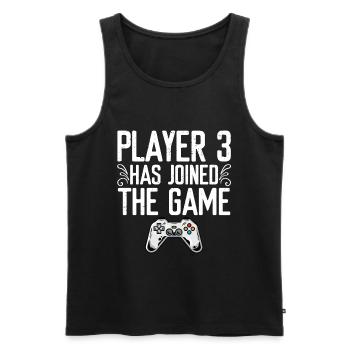 Player 3 Has Joined The Game Bodysuit - Men's Premium Organic Tank Top - black - Front - AI Model Male 178 light (178cm)