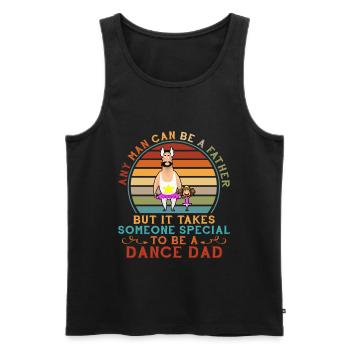 Funny Dance Dad Vintage Ballet Dad and Girl - Débardeur bio Premium Homme - noir - Devant - AI Model Male 178 light (178cm)