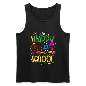 Happy Last Day of School Class of 2021 - Débardeur bio Premium Homme - noir - Devant - AI Model Male 178 light (178cm)