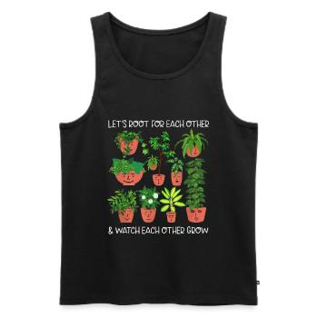 Let's Root For Each Other & Watch Each Other Grow - Men's Premium Organic Tank Top - black - Front - AI Model Male 178 light (178cm)
