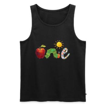 Apple Worm Palette One Baby - Männer Premium Bio Tank Top - Schwarz - Vorne - AI Model Male 178 light (178cm)