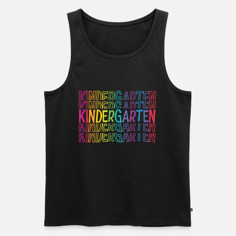 Kindergarten Word Cloud - Männer Premium Bio Tank Top - Schwarz