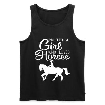 I’m Just A Girl Who Loves Horses Gift T Shirt - Débardeur bio Premium Homme - noir - Devant - Michal (187cm)