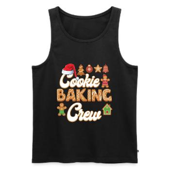 Cookie Baking Crew Cuisson de Noël - Débardeur bio Premium Homme - noir - Devant - AI Model Male 178 light (178cm)