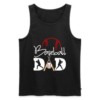 Baseball Dad Player Lovers Fathers Day - Männer Premium Bio Tank Top - Schwarz - Vorne - AI Model Male 178 light (178cm)
