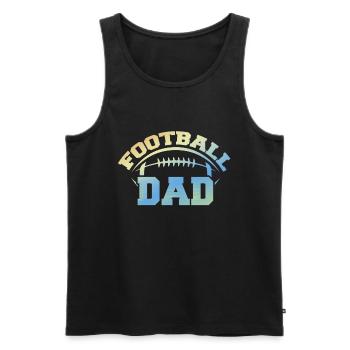 Football Dad Fathers Day - Männer Premium Bio Tank Top - Schwarz - Vorne - AI Model Male 178 light (178cm)